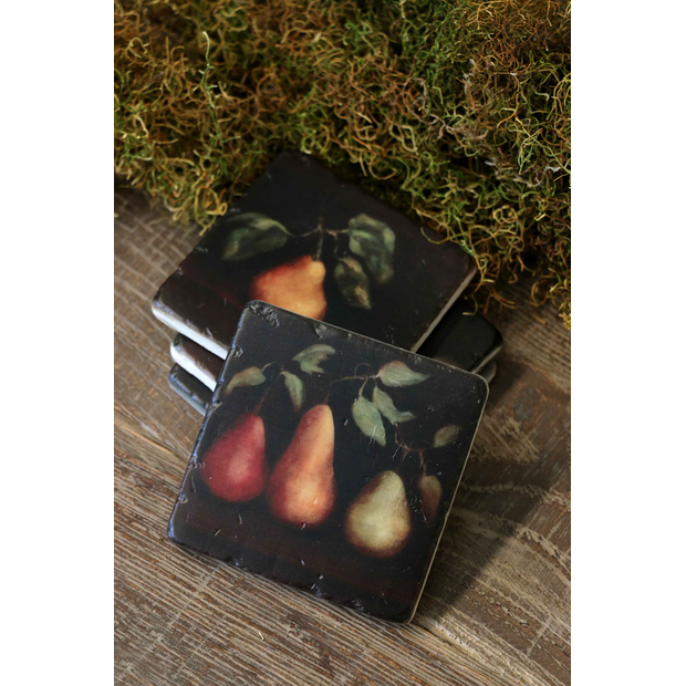 Pear Coaster Set ( set  of 4 pieces)